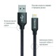 Дата кабель USB 2.0 AM to Lightning 1.0m black ColorWay (CW-CBUL004-BK)