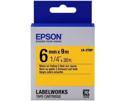 Стрічка для принтера етикеток Epson LK2YBP (C53S652002)