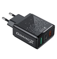 Зарядний пристрій Grand-X Fast Сharge 6-в-1 PD 3.0, QС3.0, AFC,SCP,FCP,VOOC 1USB+1Type (CH-880)