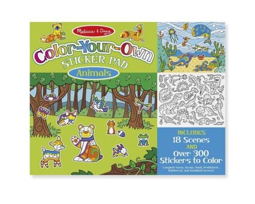 Набір для творчості Melissa&Doug Набір розмальовок-наліпок Тварини (MD9468)