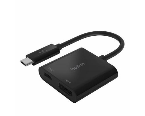 Перехідник USB-C - HDMI 60W PD, black Belkin (AVC002BTBK)