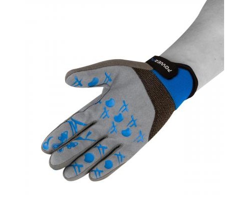 Велорукавиці PowerPlay 6566 Blue L (6566_L_Blue/Grey)