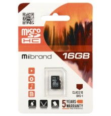 Карта пам'яті Mibrand 16GB microSDHC class 10 UHS-I (MICDHU1/16GB)