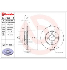 Гальмівний диск Brembo 09.7806.11