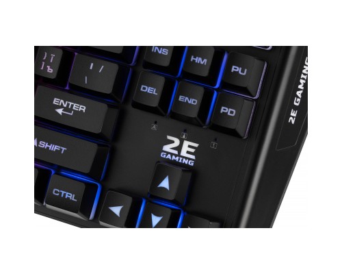 Клавіатура 2E KG355 LED 87key USB Black Ukr (2E-KG355UBK)