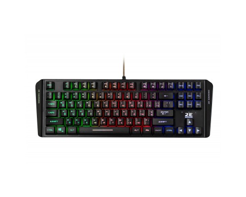 Клавіатура 2E KG355 LED 87key USB Black Ukr (2E-KG355UBK)