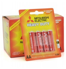 Батарейка Mitsubishi AA R6 Heavy Duty * 4 (MS/R6P/4BP)