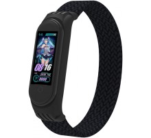 Ремінець до фітнес браслета Armorstandart Braided Solo Loop для Xiaomi Mi Band 4/5/6 Black size M (ARM58769)