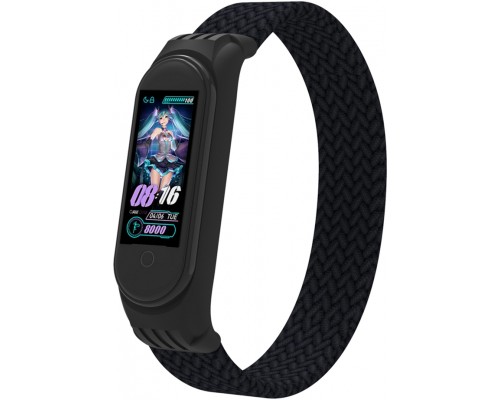 Ремінець до фітнес браслета Armorstandart Braided Solo Loop для Xiaomi Mi Band 4/5/6 Black size M (ARM58769)