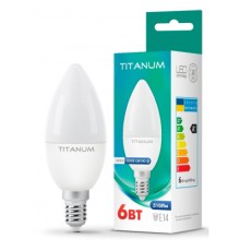 Лампочка TITANUM C37 6W E14 3000K (TLС3706143)