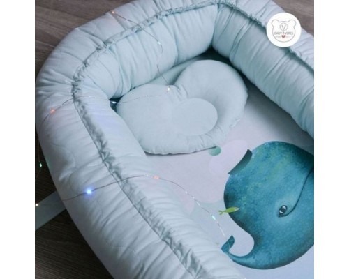 Кокон для новонароджених Верес Menthol whale (450.120)