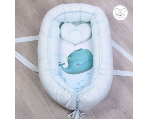 Кокон для новонароджених Верес Menthol whale (450.120)