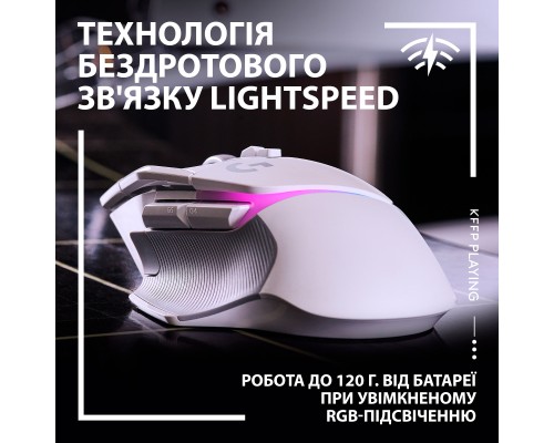 Мишка Logitech G502 X Plus Wireless White (910-006171)