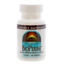 Трави Source Naturals Біоперин (Екстракт Чорного Перцю) 10мг, 60 таблеток (SN0643)