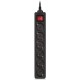 Мережевий фільтр живлення REAL-EL RS-6 Protect M 5m, black (EL122300036)