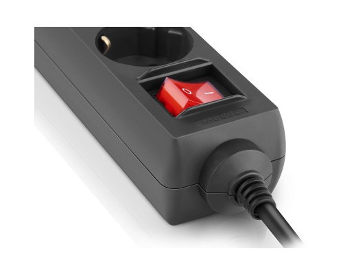 Мережевий фільтр живлення REAL-EL RS-6 Protect M 5m, black (EL122300036)