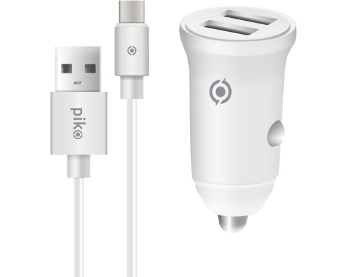 Зарядний пристрій Piko CC-312 (2USB3,1A) + USB-C cable (1283126538803)