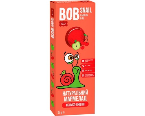 Мармелад Bob Snail Равлик Боб яблуко-вишня 27 г (4820219344186)
