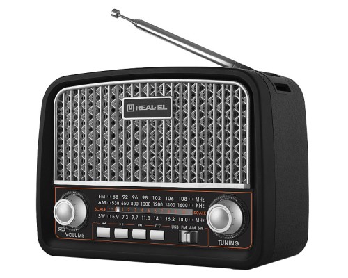Портативний радіоприймач REAL-EL X-520 Black