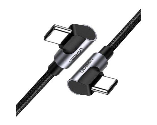 Дата кабель USB-C to USB-C 2.0m 3A 60W US323 90-degree Black Ugreen (70531)