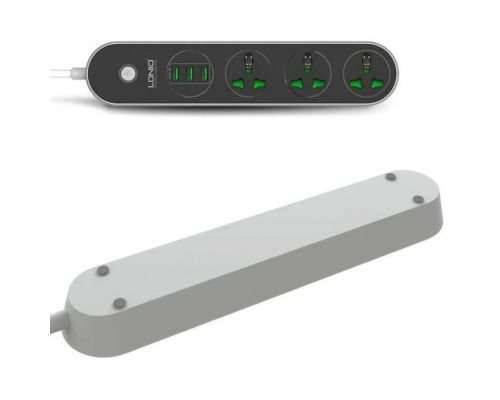 Мережевий фільтр живлення LDNIO SC3301, 3 роз+3USB (SC3301)