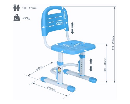 Шкільний стілець FunDesk SST3LS Blue
