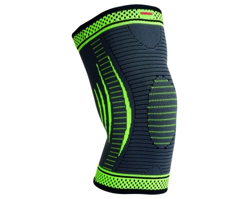 Фіксатор коліна MadMax MFA-284 3D Compressive knee support Dark grey/Neon green L (MFA-284_L)