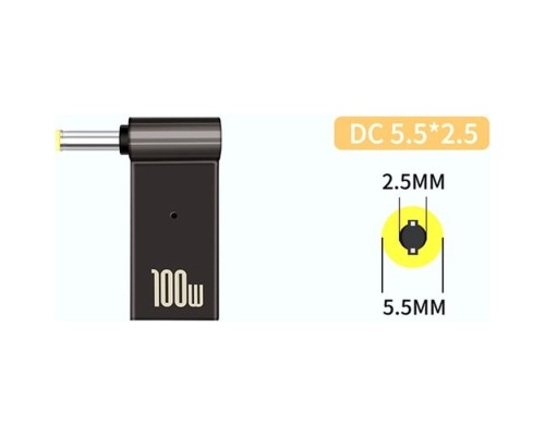 Перехідник USB-C to DC 5.5x2.5mm 100W ХОКО (XK-DC-C-5.5-2.5)