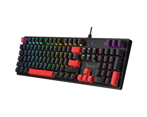 Клавіатура A4Tech Bloody S510R RGB BLMS Switch Red USB Black (Bloody S510R Fire Black)