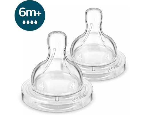 Соска Philips AVENT Анти-Колік, швидкий потік, від 6 міс. 2 шт (SCY764/02) Соска Philips AVENT Анти-Колік, швидкий потік, від 6 міс. 2 шт (SCY764/02)