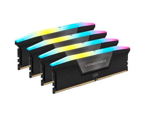 Модуль пам'яті для комп'ютера DDR5 96GB (4x24GB) 6000 MHz Vengeance RGB Black Corsair (CMH96GX5M4B6000C30)