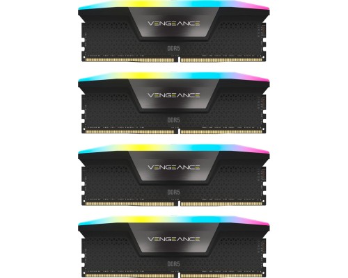 Модуль пам'яті для комп'ютера DDR5 96GB (4x24GB) 6000 MHz Vengeance RGB Black Corsair (CMH96GX5M4B6000C30)