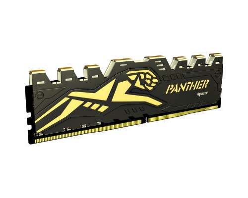 Модуль пам'яті для комп'ютера DDR4 8GB 3200 MHz Panther Black/Gold Apacer (AH4U08G32C28Y7GAA-1)