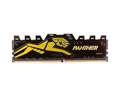 Модуль пам'яті для комп'ютера DDR4 8GB 3200 MHz Panther Black/Gold Apacer (AH4U08G32C28Y7GAA-1)