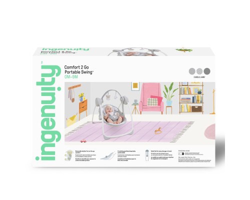 Крісло-гойдалка Ingenuity Comfort 2 Go – Cuddle Lamb (12184)