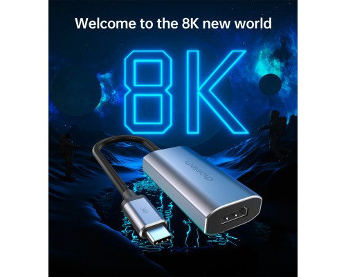 Перехідник USB-C to HDMI 8K 60 Hz Choetech (HUB-H16-GY)