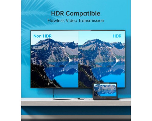 Перехідник USB-C to HDMI 8K 60 Hz Choetech (HUB-H16-GY)