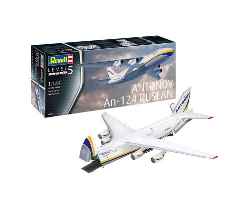 Збірна модель Revell Вантажний літак АН-124 Руслан рівень 5 масштаб 1:144 (RVL-03807)