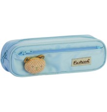 Пенал Cool For School 2 відділення з аплікацією Блакитний (CF6885-lt.blue)