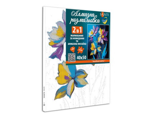Картина по номерам Santi Загадкові квіти, 40*50 см алмазна мозаїка (954878)