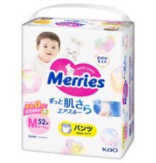 Підгузки Merries Трусики Super Jumbo M 6-11 кг 52 шт (4901301418579)