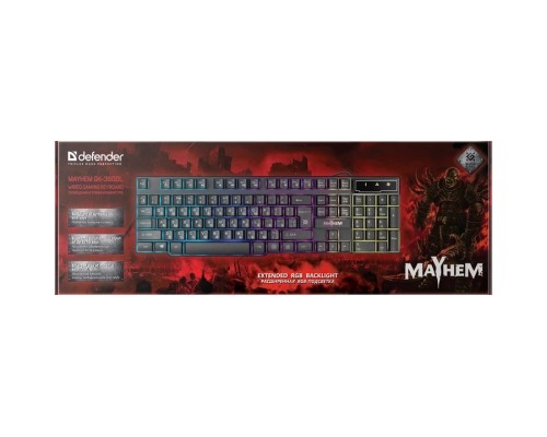 Клавіатура Defender Mayhem Mayhem GK-360DL USB UA Black (45362)