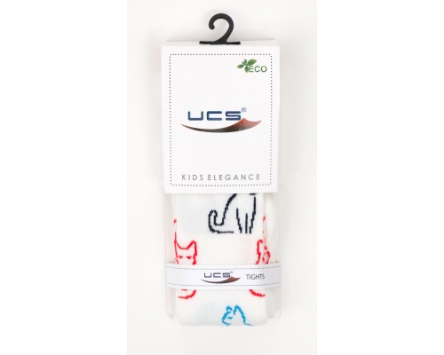 Колготки дитячі UCS Socks з котиками (M0C0301-2295-3G-white)