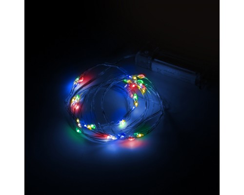 Гірлянда YES! Fun Нитка на мідному дроті 60 LED Різнокольорова 6 м Статична На батарейках (975031)