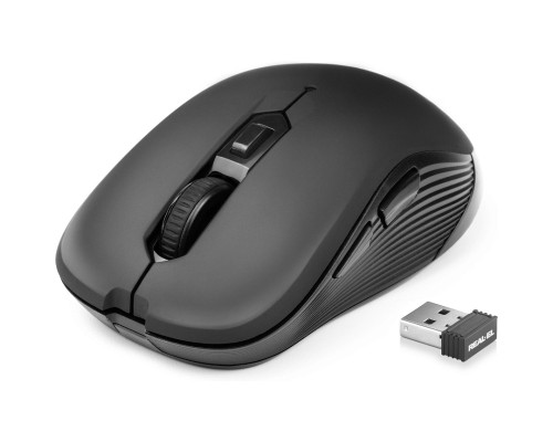 Мишка REAL-EL RM-331W Wireless Black (EL123200044)