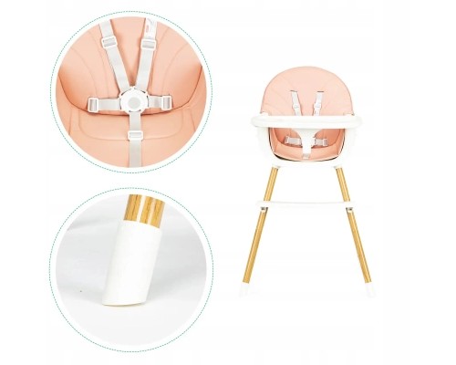 Стілець для годування Ecotoys 2 в 1 SMART Pink (HA-004 PINK)