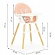 Стілець для годування Ecotoys 2 в 1 SMART Pink (HA-004 PINK)