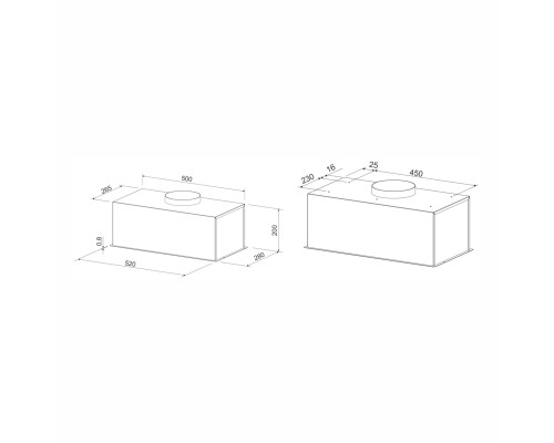 Витяжка кухонна Eleyus URBAN 700 LED 52 WH