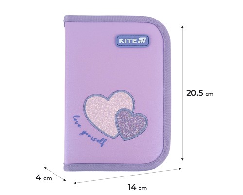 Пенал Kite 621 Sweetheart, 1 відділення, 1 відворот (K25-621-1)