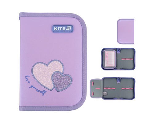 Пенал Kite 621 Sweetheart, 1 відділення, 1 відворот (K25-621-1)